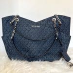 Tote Mk monograma azul