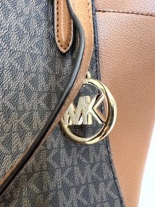 Tote MK café aplicación monograma - Imagen 2