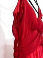 Vestido rojo copa largo - Imagen 7