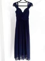 Vestido azul copa largo - Imagen 2
