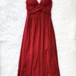 Vestido rojo copa largo