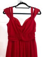 Vestido rojo copa largo - Imagen 5