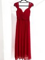 Vestido rojo copa largo - Imagen 2