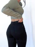 Jeans premium negro liso - Imagen 3