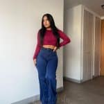 Jeans Paradise wide leg azul bolsillos