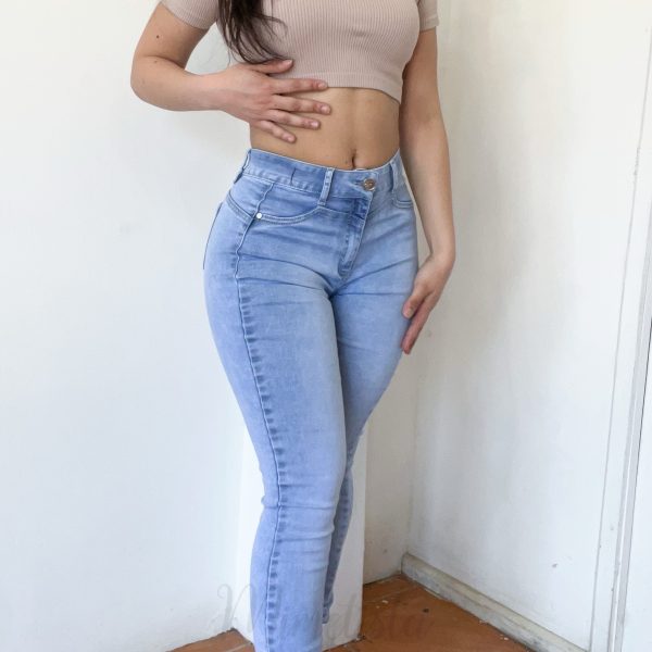 Jeans Paradise celeste semi V