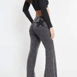 Jeans Paradise flare gris estrella
