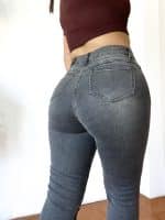 Jeans básico flare gris - Imagen 2