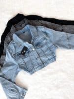 Chaqueta mezclilla crop