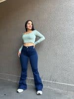 Jeans Paradise flare azul oscuro