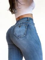 Jeans Paradise flare azul focalizado - Imagen 4