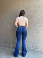 Jeans Paradise flare abotonado bolsillos - Imagen 2