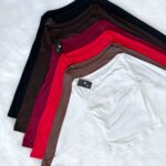Polera doble tela cuello bote
