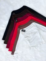 Polera doble tela cuello bote