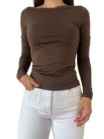 Polera doble tela cuello bote - Imagen 2