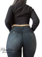Jeans Paradise skinny negro focalizado - Imagen 2
