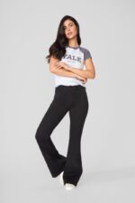 Jeans Paradise flare negro tachas