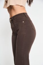 Jeans Paradise wide leg café bolsillos - Imagen 2