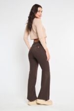 Jeans Paradise wide leg café bolsillos - Imagen 3