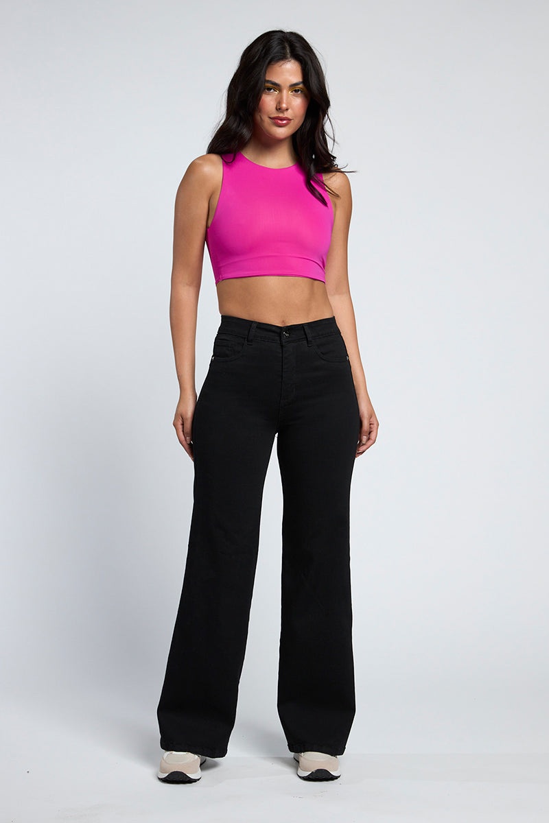 img_8998 Jeans Paradise wide leg negro - Imagen 1