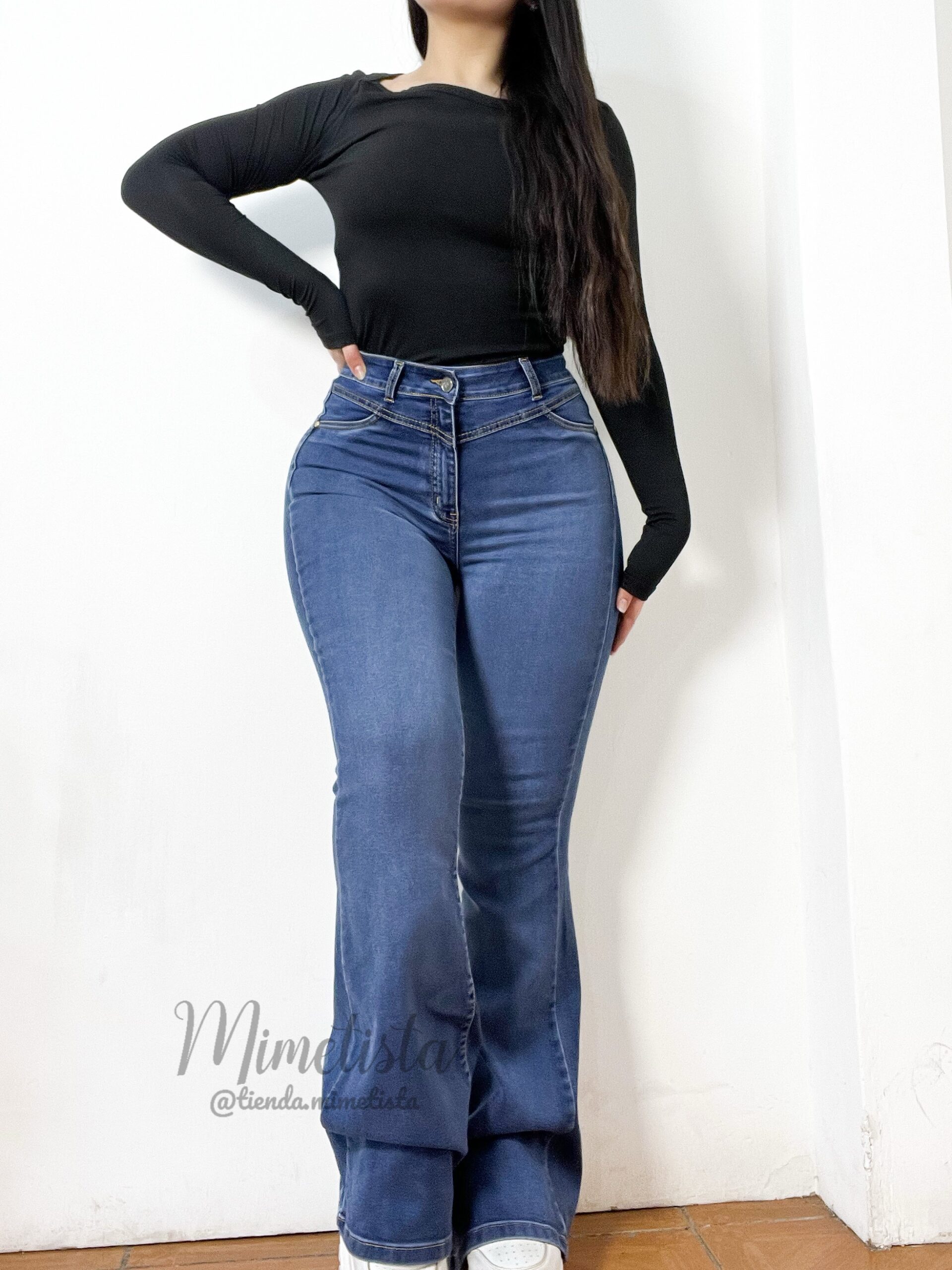 img_9483 Jeans Paradise flare V azul focalizado - Imagen 1