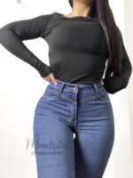 Jeans Paradise flare V azul focalizado - Imagen 2