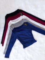 Polera recogida cuello bote