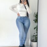 Jeans Paradise skinny celeste liso